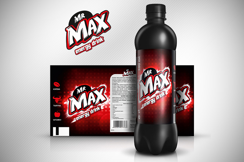 Mr. Max Energy Drink – Packaging Design